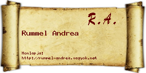Rummel Andrea névjegykártya