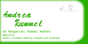 andrea rummel business card